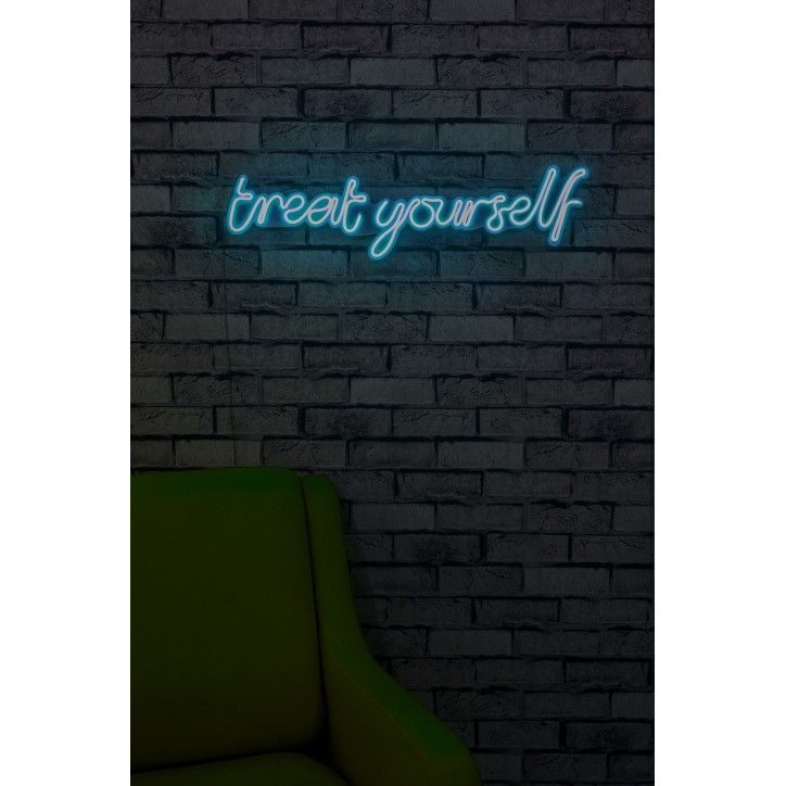 Iluminación LED decorativa de plástico Treat Yourself azul 71x20x2 cm