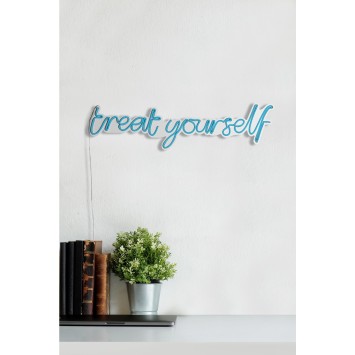 Iluminación LED decorativa de plástico Treat Yourself azul 71x20x2 cm