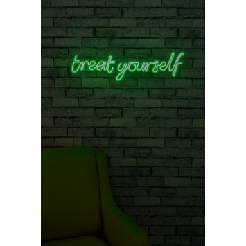 Iluminación LED decorativa de plástico Treat Yourself verde 71x20x2 cm