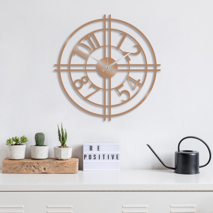 Reloj de pared metal Metal Wall Clock 33 cobre 49x49 cm