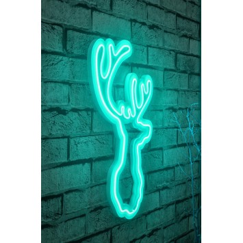 Iluminación LED decorativa de plástico Deer azul 21x34x2 cm