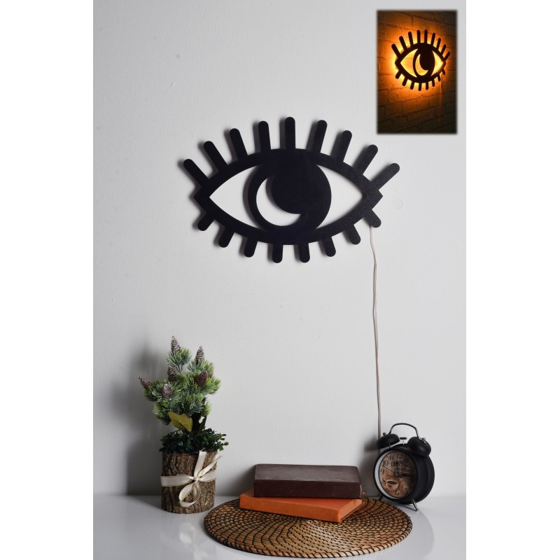 Iluminación LED decorativa Evil Eye amarillo 45x30 cm