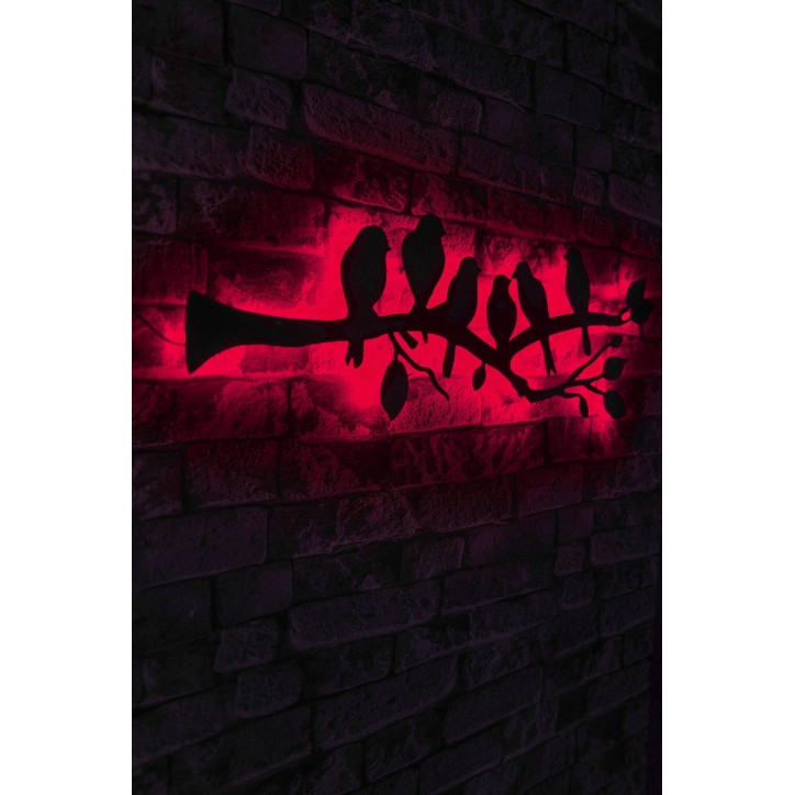 Iluminación LED decorativa Birds rojo 25x75 cm