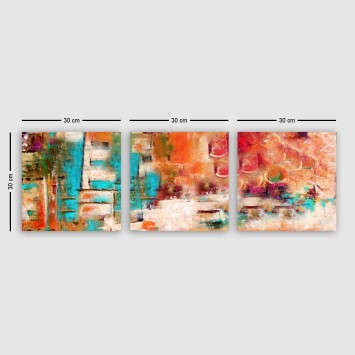 Pintura decorativa lienzo PDRSYT05 multicolor 90x30 cm