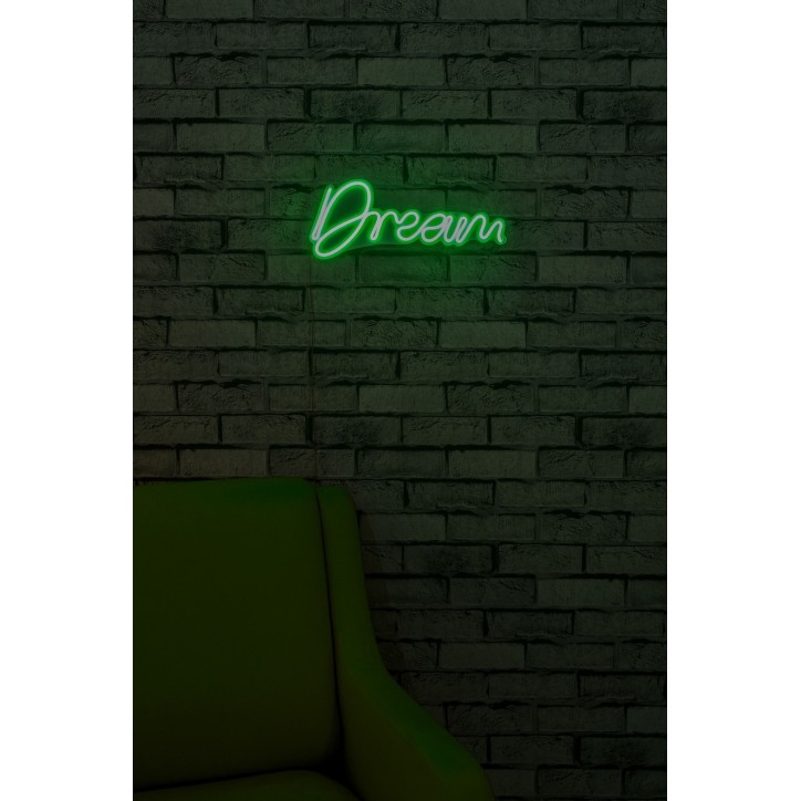 Iluminación LED decorativa de plástico Dream verde 38x17x2 cm