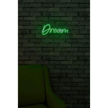 Iluminación LED decorativa de plástico Dream verde 38x17x2 cm