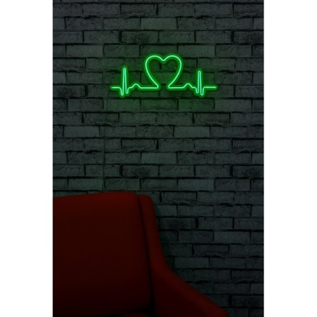 Iluminación LED decorativa de plástico Love Rhythm verde 51x21x2 cm