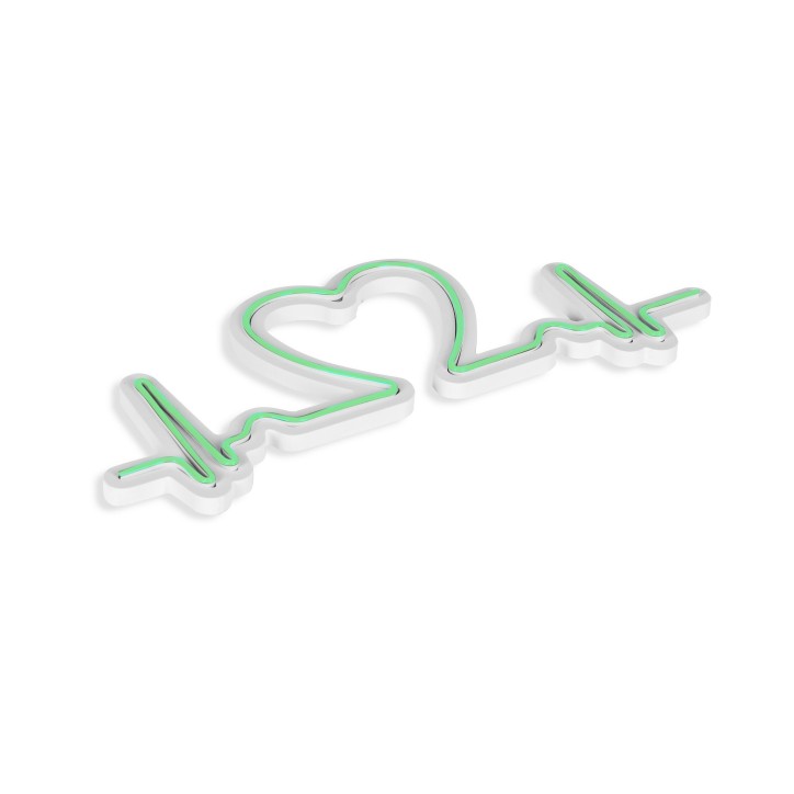 Iluminación LED decorativa de plástico Love Rhythm verde 51x21x2 cm