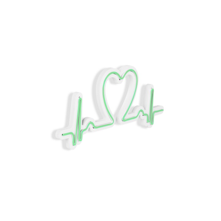 Iluminación LED decorativa de plástico Love Rhythm verde 51x21x2 cm