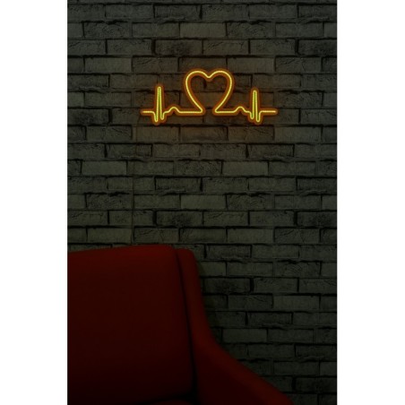 Iluminación LED decorativa de plástico Love Rhythm amarillo 51x21x2 cm