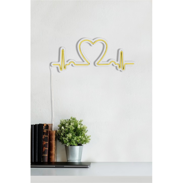 Iluminación LED decorativa de plástico Love Rhythm amarillo 51x21x2 cm