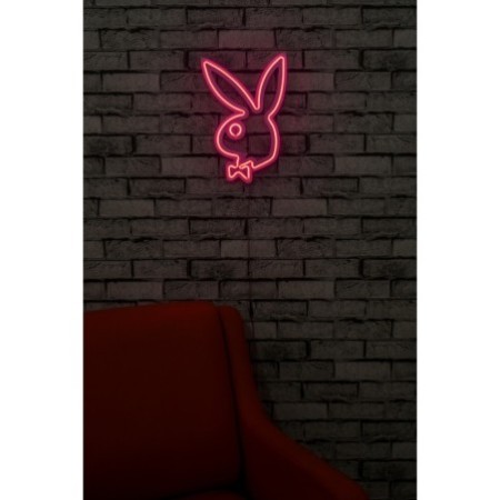 Iluminación LED decorativa de plástico Playboy rosa 26x42x2 cm