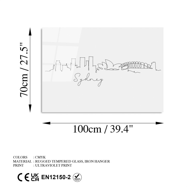 Pintura vidrio templado UV-249 multicolor 70x100 cm