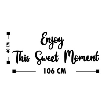 Decoración pared de madera Enjoy This Sweet Moment negro