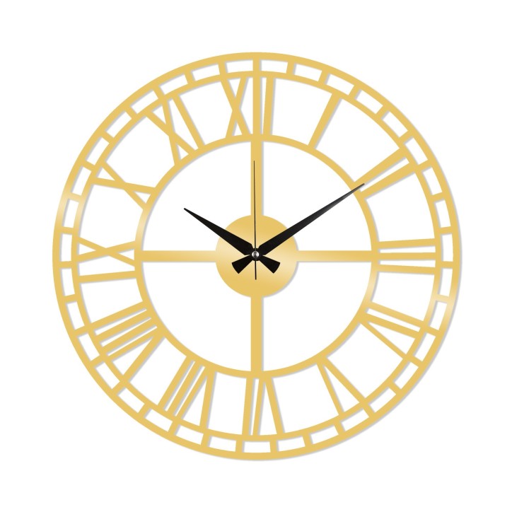 Reloj de pared metal Metal Wall Clock 2 oro 48x48 cm