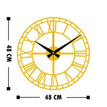 Reloj de pared metal Metal Wall Clock 2 oro 48x48 cm