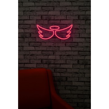 Iluminación LED decorativa de plástico Angel rosa 52x23x2 cm