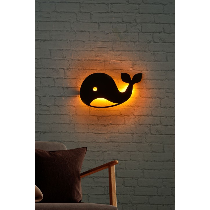 Iluminación LED decorativa Baby Whale amarillo 45 cmx25 cm