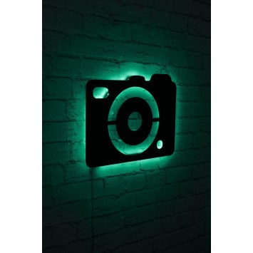 Iluminación LED decorativa Camera verde 40x30 cm