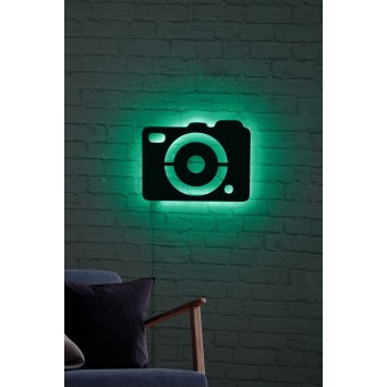 Iluminación LED decorativa Camera verde 40x30 cm