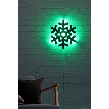 Iluminación LED decorativa Snowflake 2 verde 28x32 cm