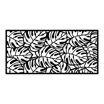 Decoración pared de metal Decorative Panel 6 negro 100x48 cm