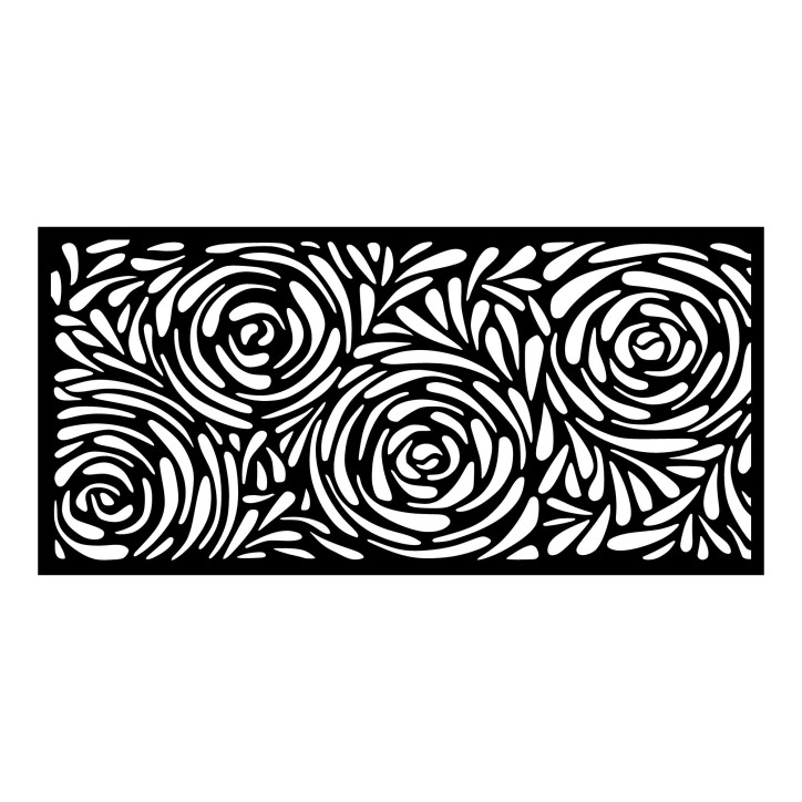 Decoración pared de metal Decorative Panel 2 negro 100x48 cm