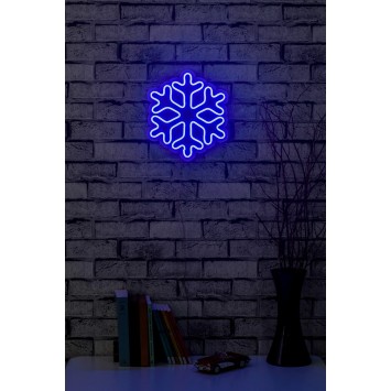 Iluminación LED decorativa de plástico Snowflake azul 30x26x2 cm