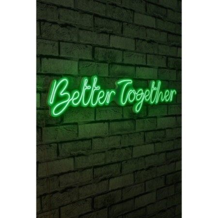 Iluminación LED decorativa de plástico Better Together verde 84x16x2 cm