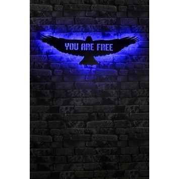 Iluminación LED decorativa Eagle azul 24x80 cm