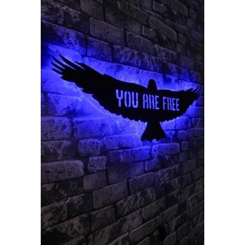 Iluminación LED decorativa Eagle azul 24x80 cm