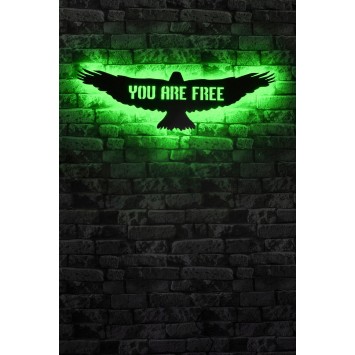 Iluminación LED decorativa Eagle verde 24x80 cm