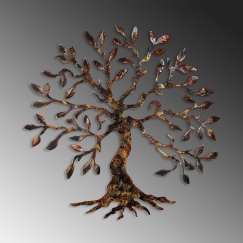 Decoración pared de metal Tree -3 multicolor 60x60 cm