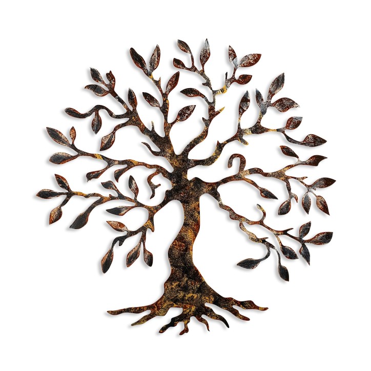 Decoración pared de metal Tree-3 multicolor 60x60 cm