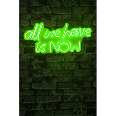 Iluminación LED decorativa de plástico All We Have is Now verde 26x57x2 cm