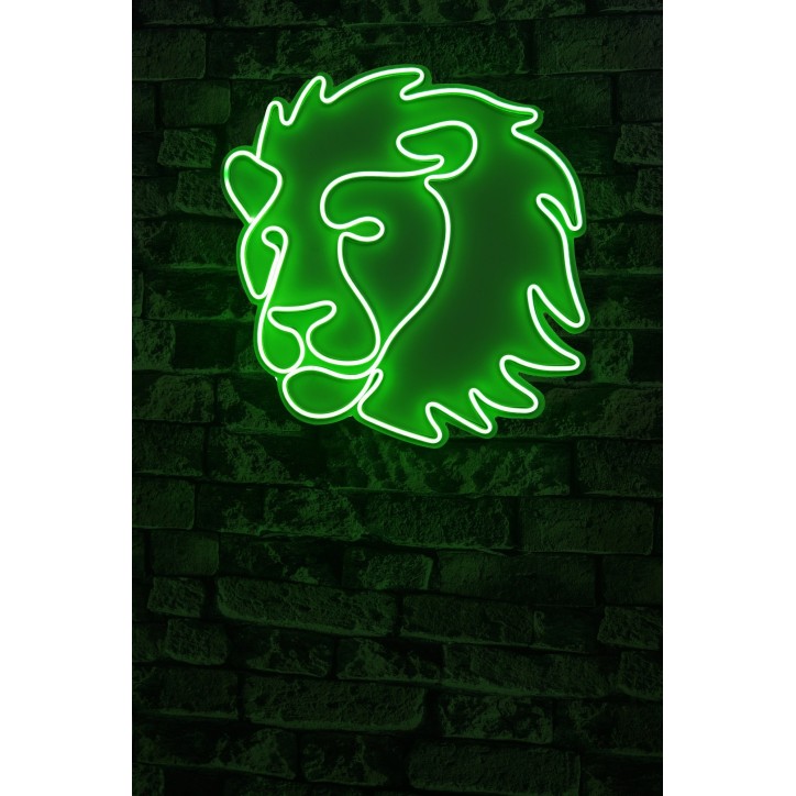 Iluminación LED decorativa de plástico Lion verde