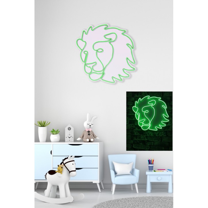 Iluminación LED decorativa de plástico Lion verde