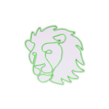 Iluminación LED decorativa de plástico Lion verde