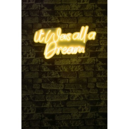 Iluminación LED decorativa de plástico It was all a Dream amarillo 31x60x2 cm