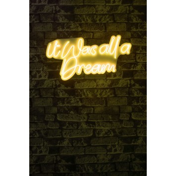 Iluminación LED decorativa de plástico It was all a Dream amarillo 31x60x2 cm