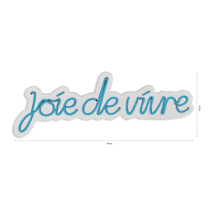 Iluminación LED decorativa de plástico Joie de Vivre azul 53x19x2 cm