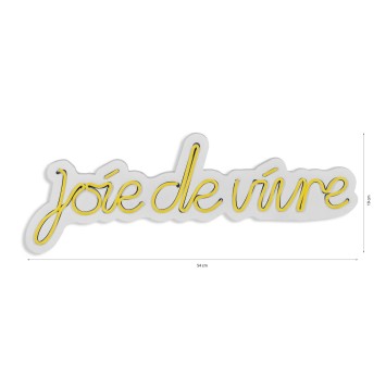 Iluminación LED decorativa de plástico Joie de Vivre amarillo 53x19x2 cm