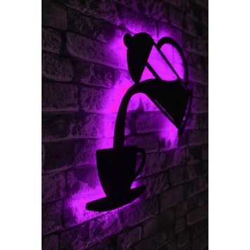 Iluminación LED decorativa Coffee rosa 50x50 cm