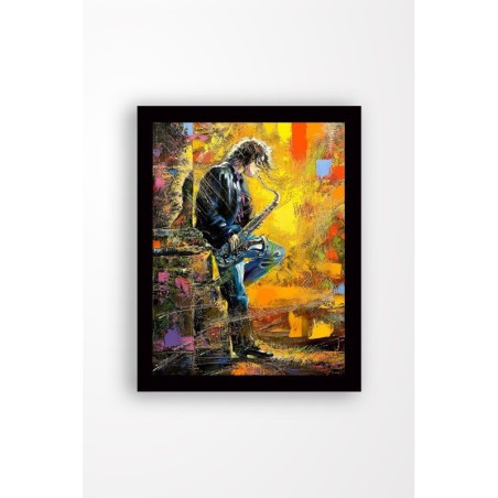 Pintura decorativa enmarcada MDF SC0097 multicolor 41x56 cm