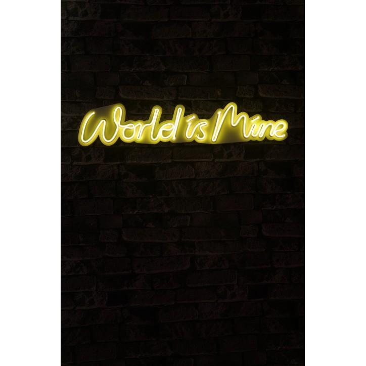 Iluminación LED decorativa de plástico World is Mine amarillo 16x78x2 cm