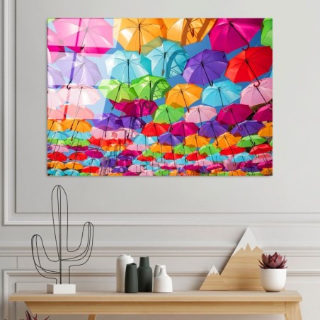 Pintura vidrio templado UV-227 multicolor 70x100 cm