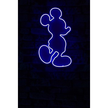 Iluminación LED decorativa de plástico Mickey Mouse azul 27x49x3 cm