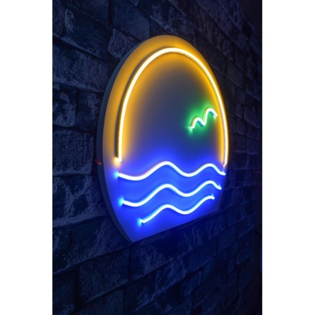 Iluminación LED decorativa de plástico Bahamas amarillo verde azulado 45 (diámetro)x2 cm