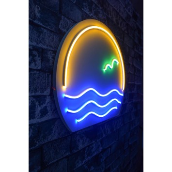 Iluminación LED decorativa de plástico Bahamas amarillo verde azulado 45 (diámetro)x2 cm