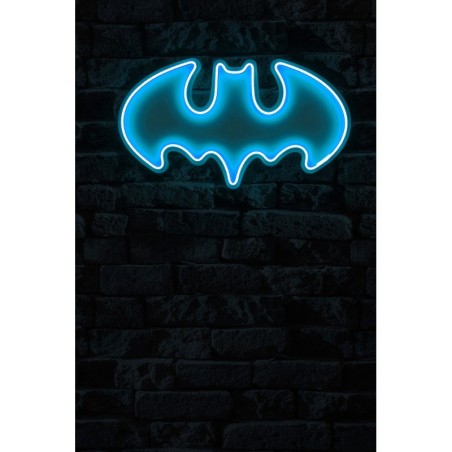 Iluminación LED decorativa de plástico Batman Bat Light azul 25x45x3 cm